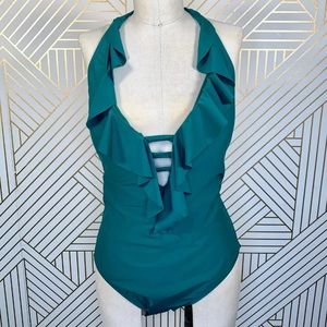 bleu rod beattie plunge ruffle